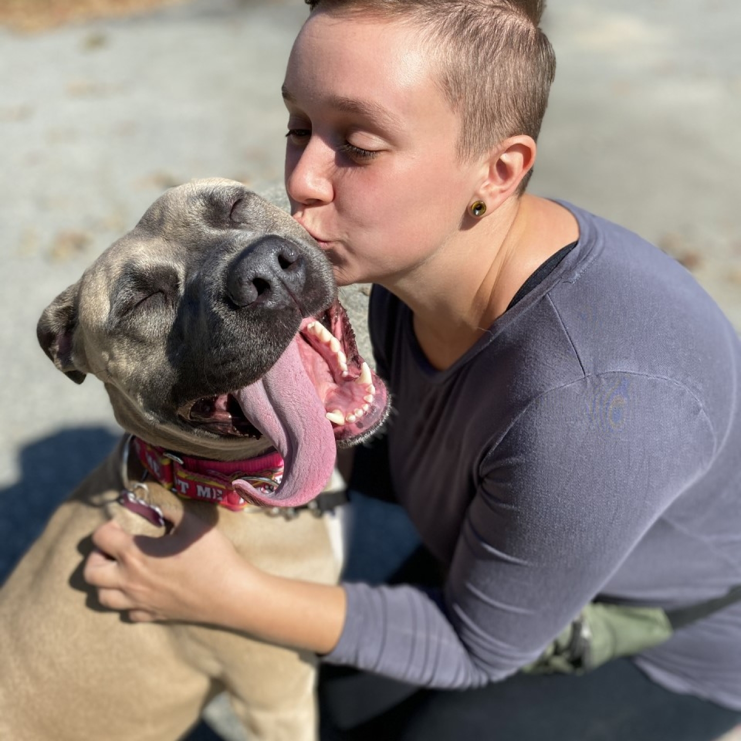 Kaylee and super tongue dog